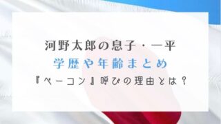 河野太郎の息子一平の学歴年齢まとめ！慶應出身＆ベーコン呼びの理由とは？