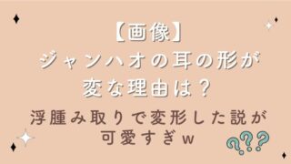 【画像】ジャンハオの耳の形が変な理由は？浮腫み取りで変形した説が可愛すぎｗ