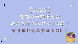 【2023】愛知の予約不要なぶどう狩りスポット8選！当日飛び込み参加もOK？