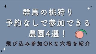 群馬の桃狩り予約なしで参加できる農園4選！飛び込み参加OKな穴場を紹介