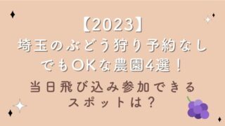 【2023】埼玉のぶどう狩り予約なしでもOKな農園4選！当日飛び込み参加できるスポットは？